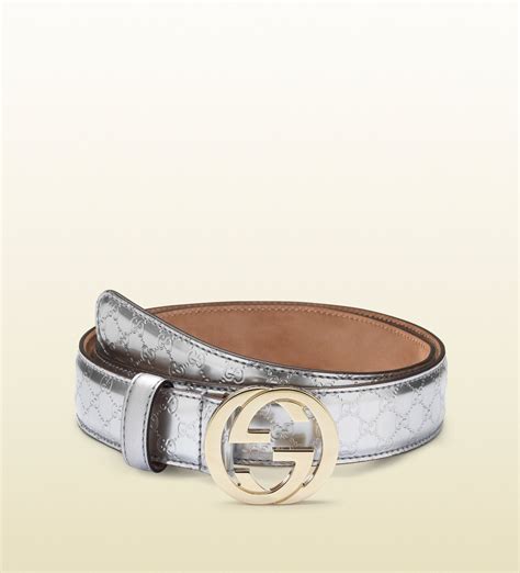 gucci crystal interlocking belt|silver gucci belt women.